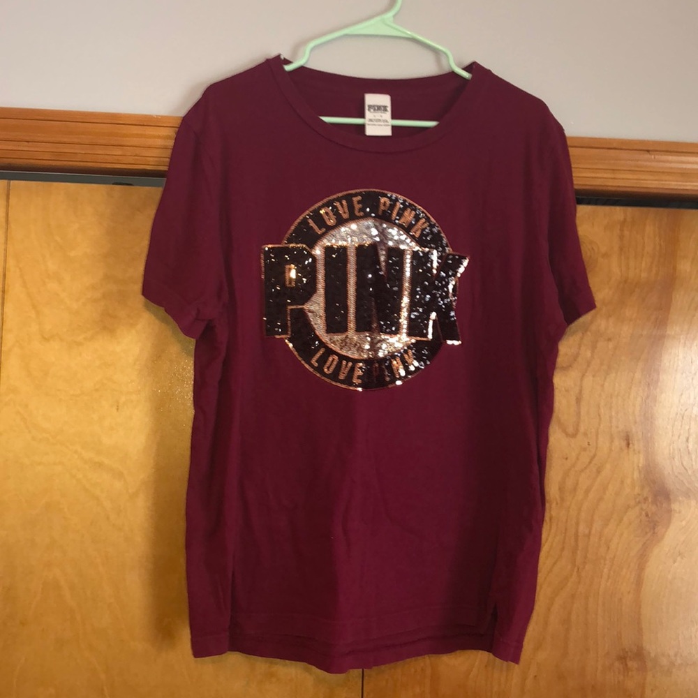 Victoria Secret PINK sequin t shirt